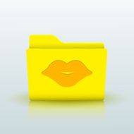 Vector yellow folder on blue background Eps10 N16