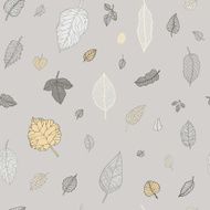 Green leaf Vector seamless pattern
