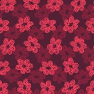 Sketchy Pink Flower Pattern