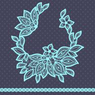 Vintage lace background abstract ornament Vector texture