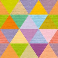 Seamless abstract multicolored triangles Colored wooden board vector
