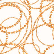 threads of orange and blue beads