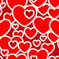 Seamless pattern with hearts vector