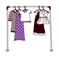 Clothes on a hanger