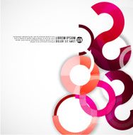 Rings geometric shapes abstract background vector illustration
