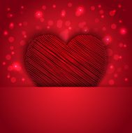 romantic sketch hearts greeting card