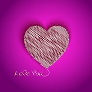 heart shape with I Love You message