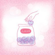 Jars with hearts