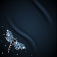 Silky background with butterfly diamond decoration