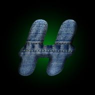 vector jeans letter N30