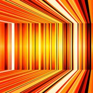 Abstract yellow and orange warped stripes