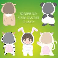 cute animal cloth girl