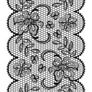 Old lace background ornamental flowers Vector texture N7