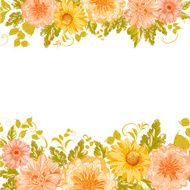 Invitation card with flowers N2