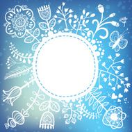 Floral lacy background Vector illustration