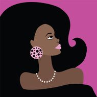 African Beautiful Woman Vector illustration