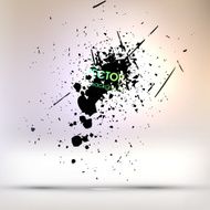 Abstract Ink Blot for Grunge Backgound N112