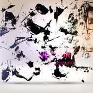 Abstract Ink Blot for Grunge Backgound N130