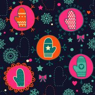 Mitten seamless pattern N4