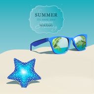 Sunglasses reflection card