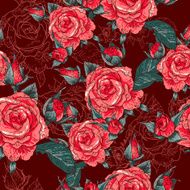 Beautiful Seamless Rose Background N5