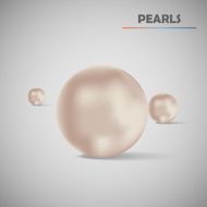 Set realistic vector pearls