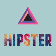 Vector hipster word made of triangles