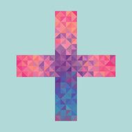 Vector cross made of triangles