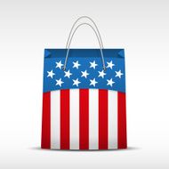 Shopping bag with USA flag N4