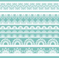 Set of beautiful lace vector trims N4