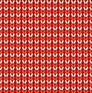 Red knitted vector seamless pattern