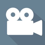 Videocamera web icon flat design N7