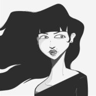 Sketched girl
