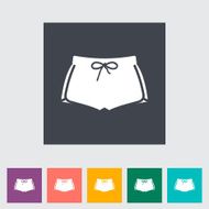 Sports shorts single flat icon