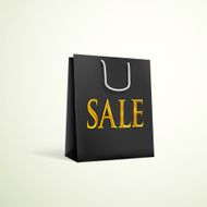 black shopping bag sale concept