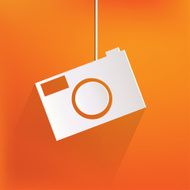 Photo camera web icon flat design N10