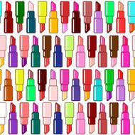 Seamlees pattern of lipsticks