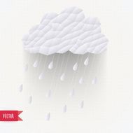 Retro cloud with rain symbol hipster background N2
