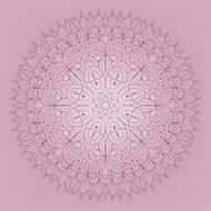 Lace pink pattern - vector illustration