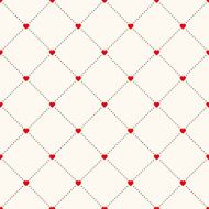 Vector seamless retro pattern polka dot with hearts