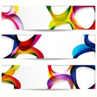 Abstract banner with forms