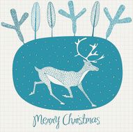 Christmas card with deer N2