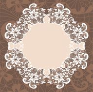 Elegant doily on lace gentle background N17