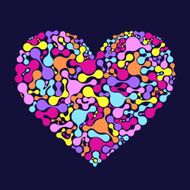 abstract colorful heart