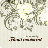 Floral Retro Background for Vintage Design N119