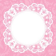 Elegant doily on lace gentle background N18