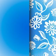 Blue seamless floral vintage lace background N2