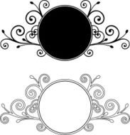 Decorative Floral frames Vector illustration N2