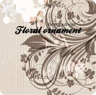 Floral Retro Background for Vintage Design N136