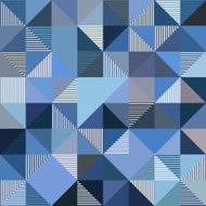 Abstract triangles vector blue background